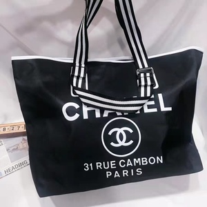 Chanel韩版大容量帆布单肩包女时尚潮流百搭手提包